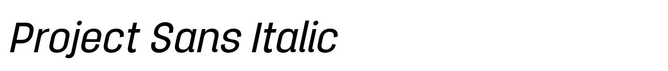 Project Sans Italic